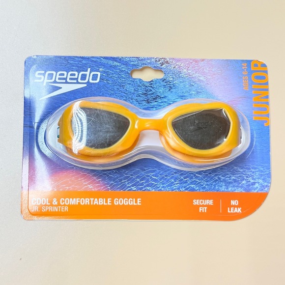 Speedo Other - Speedo Junior Sprinter Swim Goggles Mandarin Orange Ages 6-14 UV Protection NEW